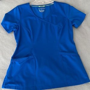 Healing hands Royal blue scrub top